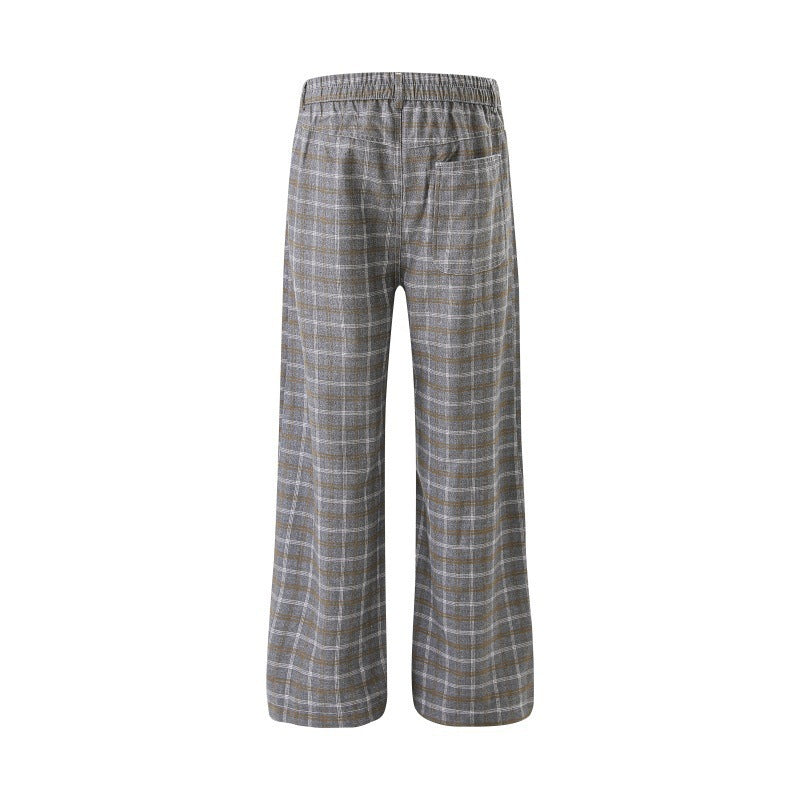 Damen Hochtaillierte weite karierte Culotte‑Hose mit Bügelfalte Shop Nory
