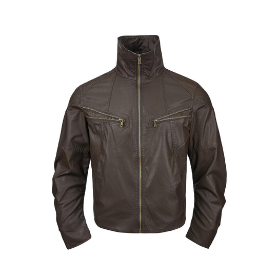 Herren Lederoptik‑Blouson mit hohem Stehkragen und Reißverschluss‑Brusttaschen Shop Nory