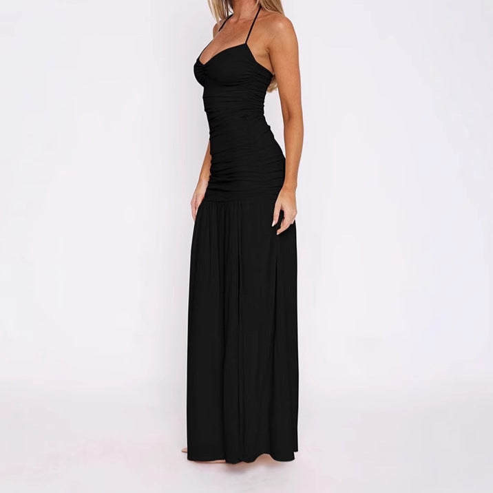 Damen Elegantes Maxikleid mit raffinierten Rüschendetails und hohem Schlitz