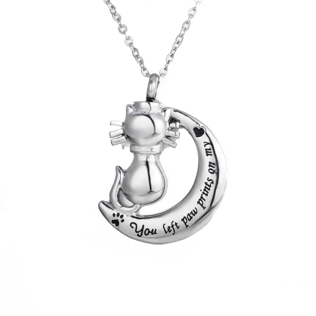 Damen Schmuckanhänger mit Katzenmotiv und eingravierter Botschaft Shop Nory