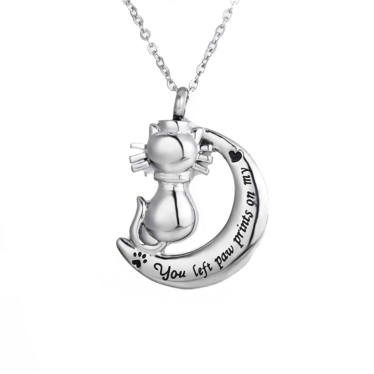 Damen Schmuckanhänger mit Katzenmotiv und eingravierter Botschaft Shop Nory
