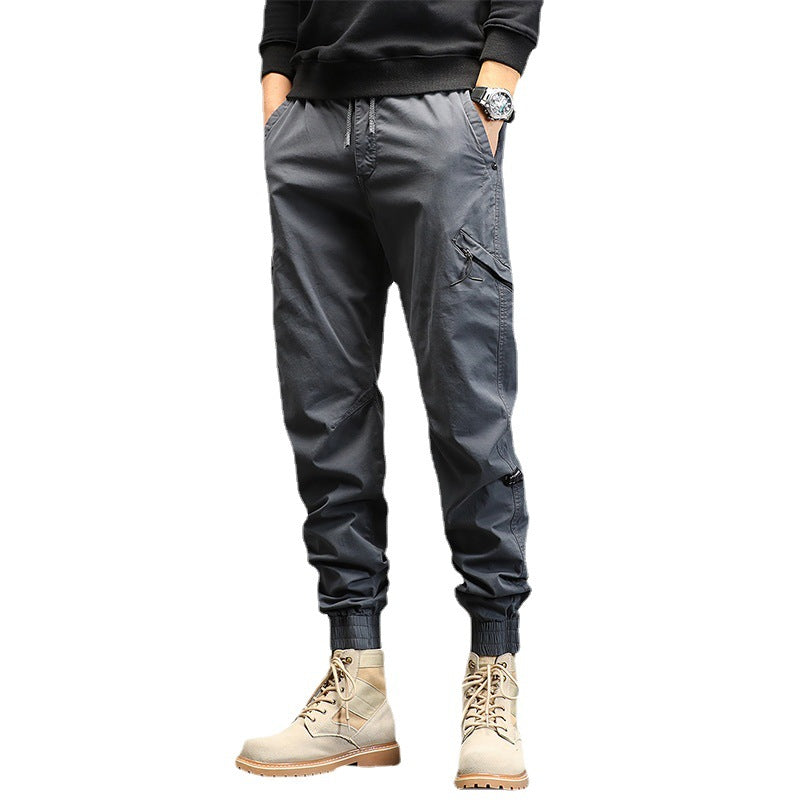 Herren Utility-Cargohose im Joggerstil mit Gummibündchen und Multifunktions‑Taschen Shop Nory