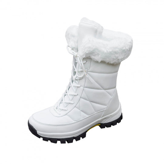 Damen Winterstiefel mit Kunstfellkragen, gesteppter Schaft und profilierter Thermosohle Shop Nory