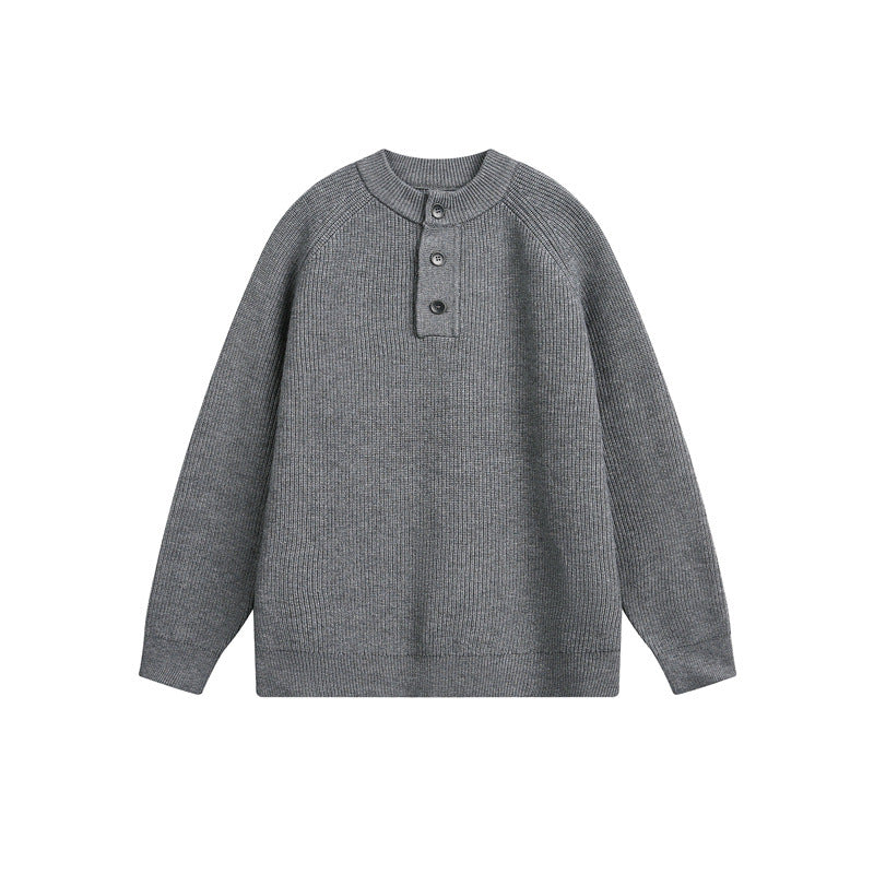 Unisex Rippsweater mit Henley-Knopfleiste und Raglanärmeln Shop Nory