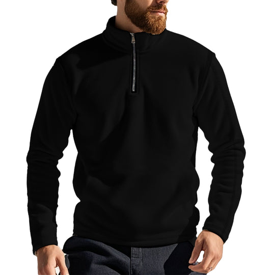 Herren nan funktionaler Fleecepullover mit Halbzip, Stehkragen und Raglanärmeln Shop Nory