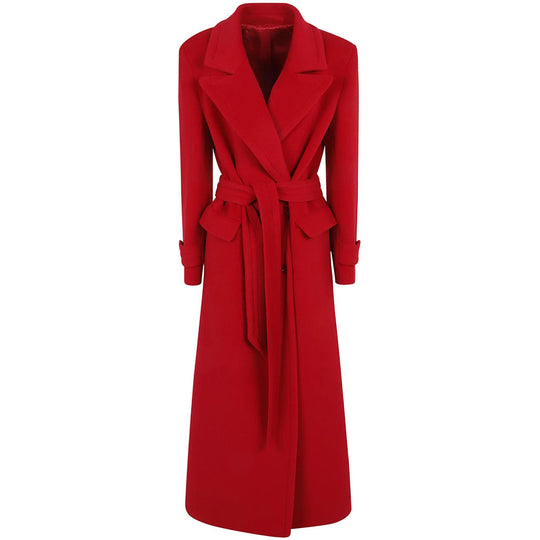 Damen Maxi-Mantel mit doppelreihiger Knopfleiste, weitem Revers und Pattentaschen Shop Nory