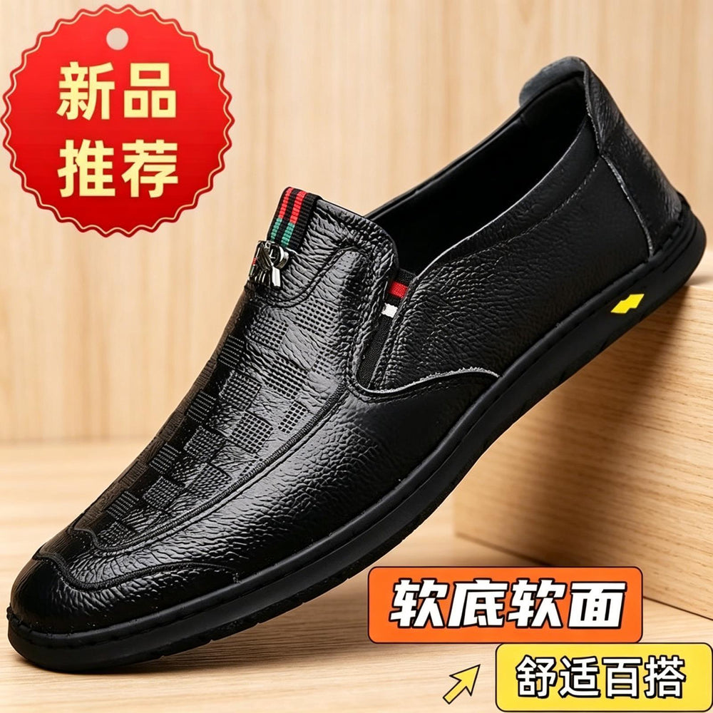 Herren Bequeme Slip-On Lederslipper Shop Nory