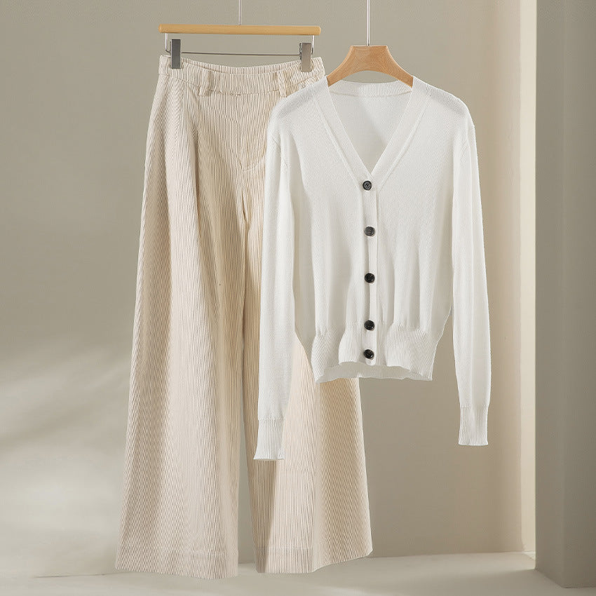 Damen Feiner V-Ausschnitt Cardigan mit Knopfleiste und geripptem Saum Shop Nory