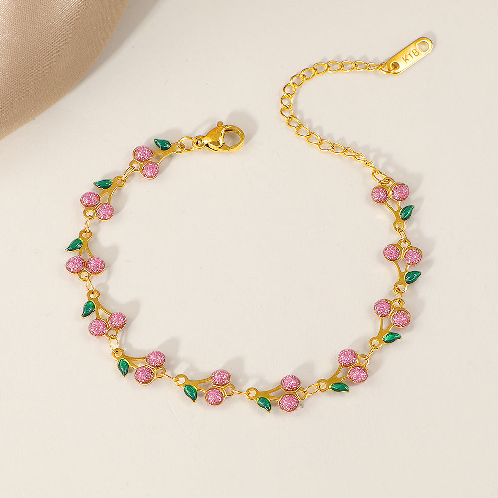 Damen Kirschblüten Charm Armband Shop Nory