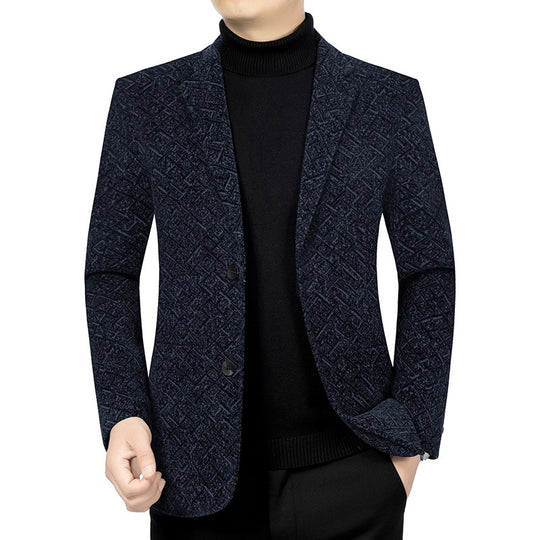 Herren Jacquard-Sakko im City-Stil aus Wollmix, unstrukturiert und halbgefüttert Shop Nory