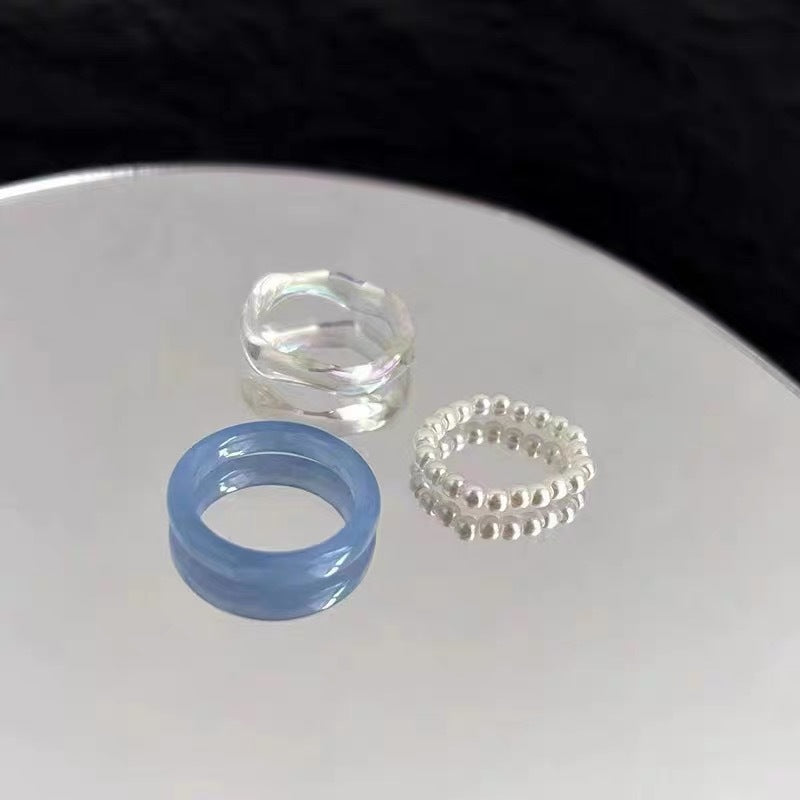Damen Ring-Set aus handgefertigten Naturmaterialien Shop Nory