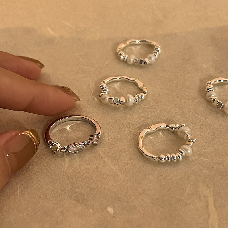 Damen Ohrringe mit elegantem Perlen- und Silberdesign Shop Nory