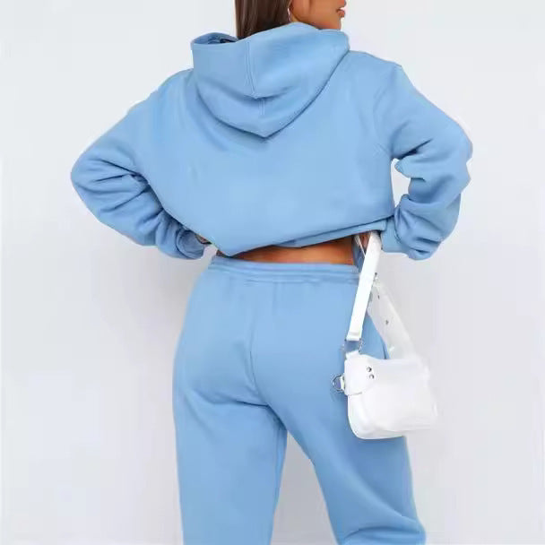 Damen nan oversized Kapuzen-Loungewear-Set mit Kängurutasche und elastischem Knöchelabschluss Shop Nory