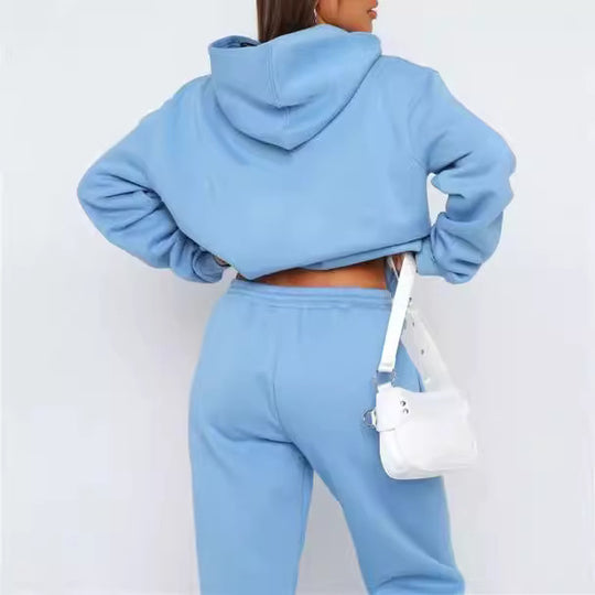 Damen nan oversized Kapuzen-Loungewear-Set mit Kängurutasche und elastischem Knöchelabschluss Shop Nory