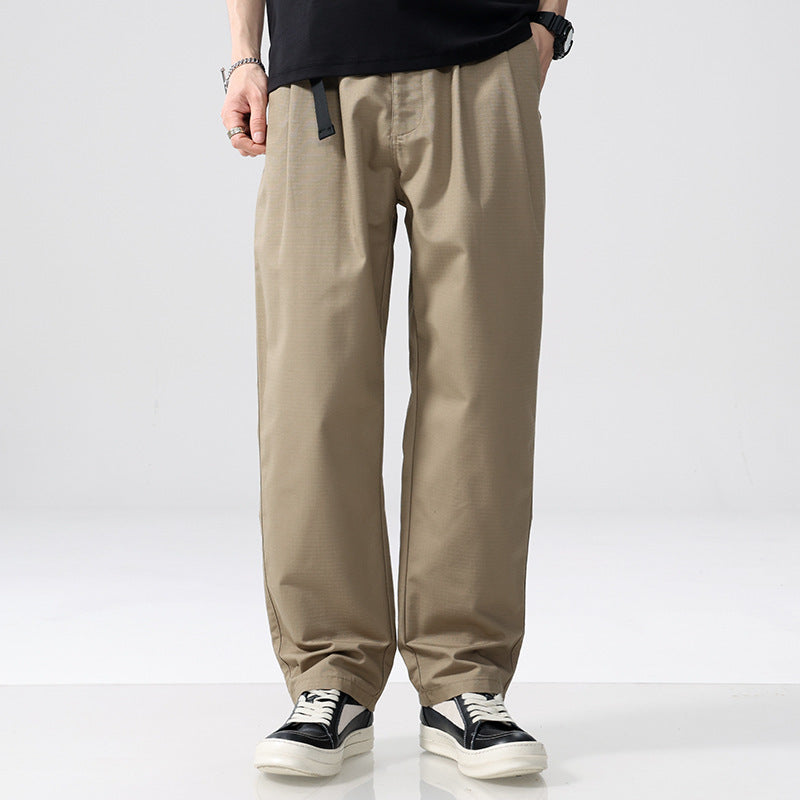 Herren Locker geschnittene Bundfalten-Hose mit Kordelzug und weitem Bein Shop Nory