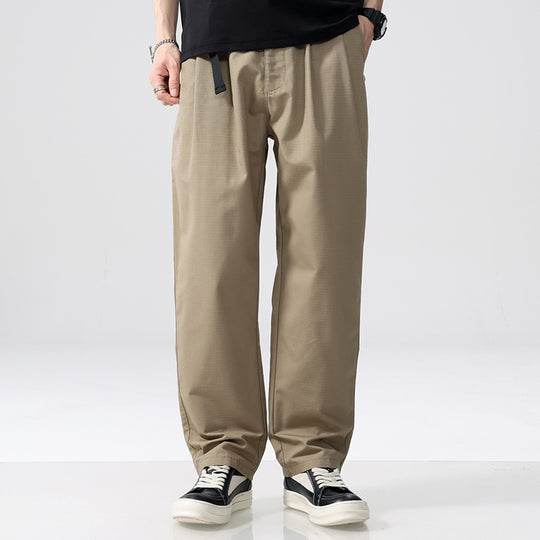 Herren Locker geschnittene Bundfalten-Hose mit Kordelzug und weitem Bein Shop Nory