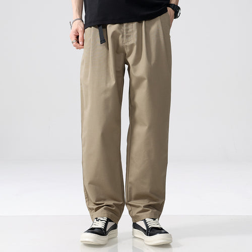 Herren Locker geschnittene Bundfalten-Hose mit Kordelzug und weitem Bein Shop Nory