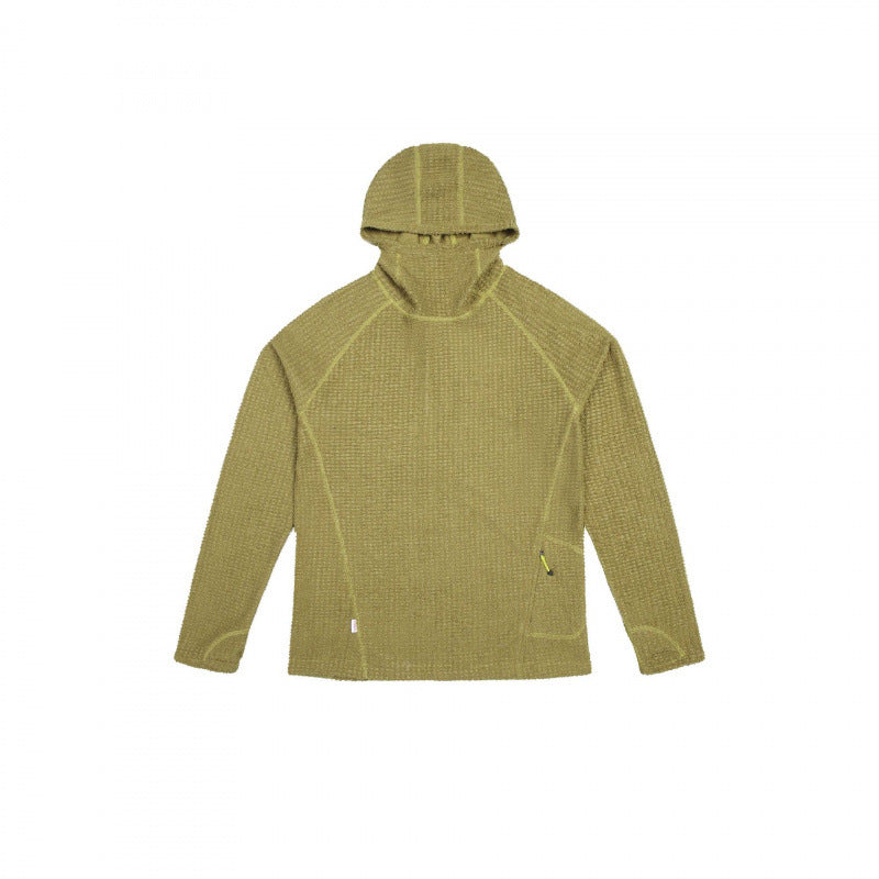Unisex Texturierter Kapuzenpullover im Boxy‑Cut aus Waffelstrick mit Raglanärmeln und aufgesetzter Tasche Shop Nory