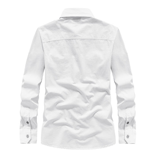 Herren Militärinspiriertes Hemdblouson mit Schulterpatten, Brustpattentaschen und Abzeichenpatches Shop Nory