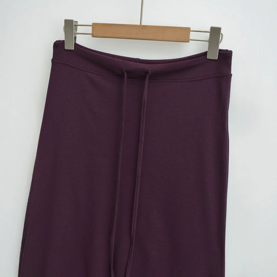 Damen Jersey-Midirock mit hohem Bund, Tunnelzug und A-Linien-Schnitt Shop Nory