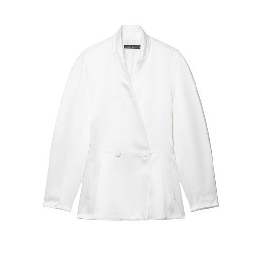 Damen Taillierter Doppelreihiger Blazer mit Stehkragen Shop Nory