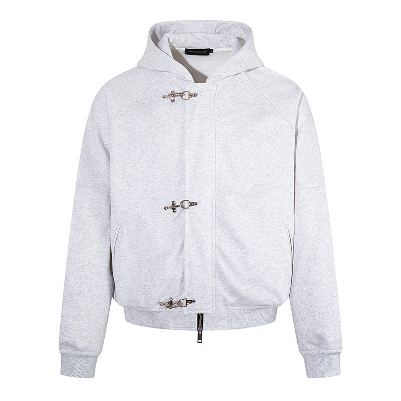 Damen Kapuzen-Sweatjacke im Bomberstil mit Karabiner-Schnallenverschluss Shop Nory