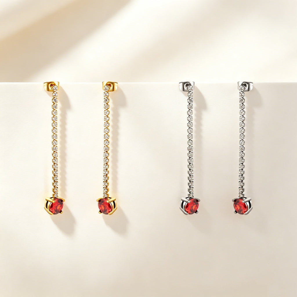 Damen Hängende Ohrstecker mit funkelnden Kristallen und eleganter goldplattierter Verarbeitung Shop Nory
