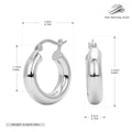 Damen Creolen mit sanft geschwungenem Design aus hochwertigem 925 Sterling Silber Shop Nory