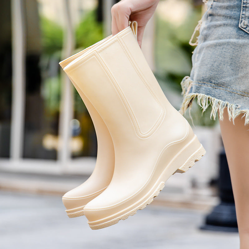 Damen Chelsea Regenstiefel aus Vollgummi mit elastischen Einsätzen und profilierter Luglaufsohle Shop Nory