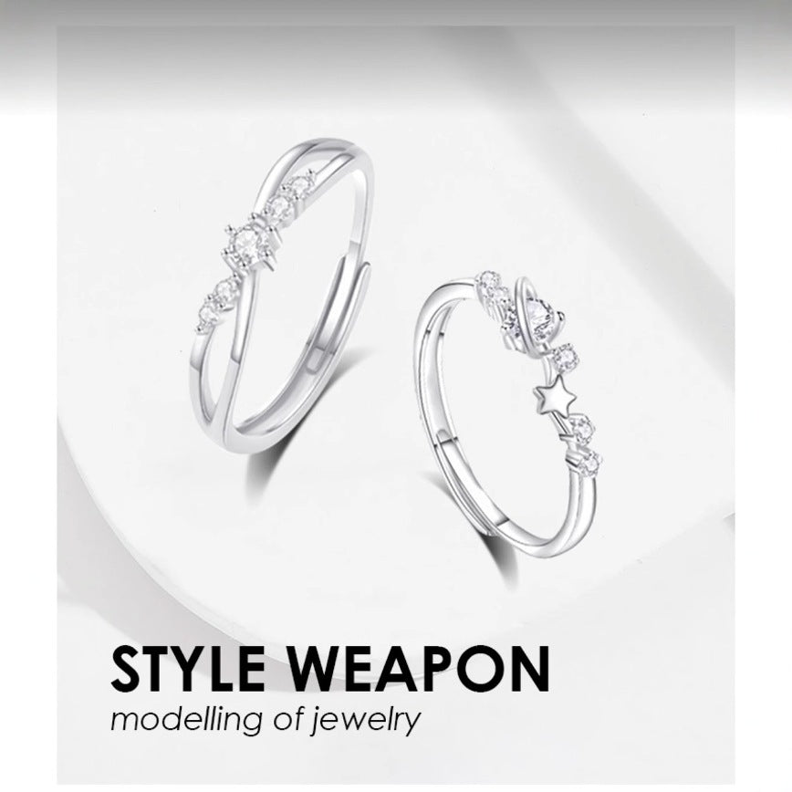 Damen Zierlicher Ring mit funkelnden Zirkonia Shop Nory