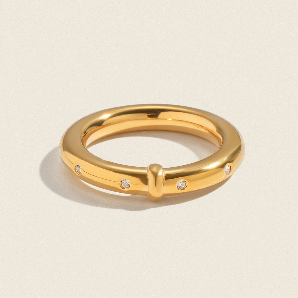Damen Edelstahlring mit Zirkonia-Shop Nory