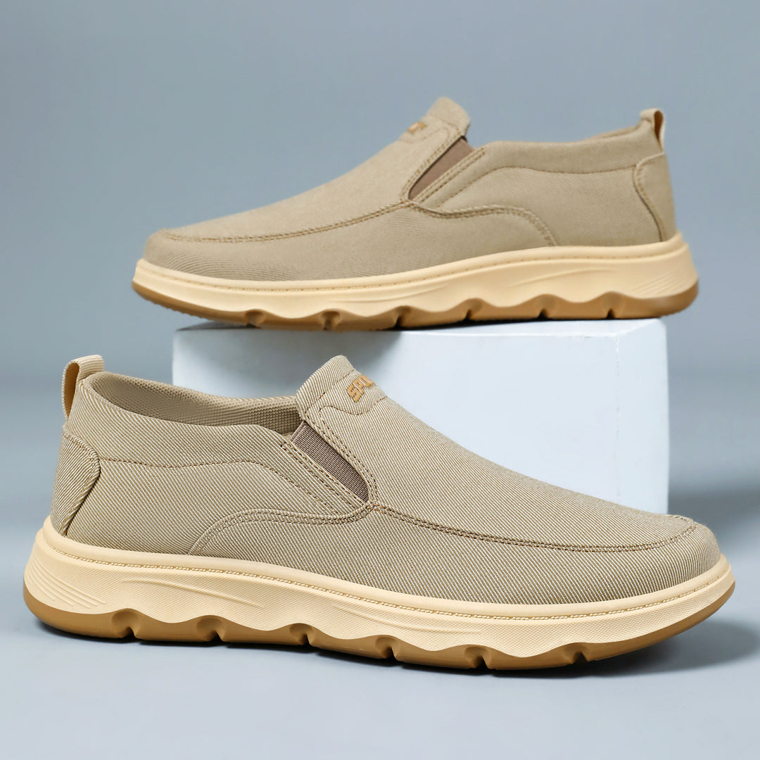 Herren nan leichter Slip-On Canvas-Sneaker mit elastischem Einstieg, gepolsterter Innensohle und profiliert rutschfester Gummilaufsohle Shop Nory