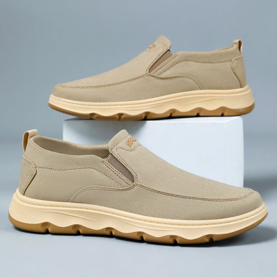Herren nan leichter Slip-On Canvas-Sneaker mit elastischem Einstieg, gepolsterter Innensohle und profiliert rutschfester Gummilaufsohle Shop Nory