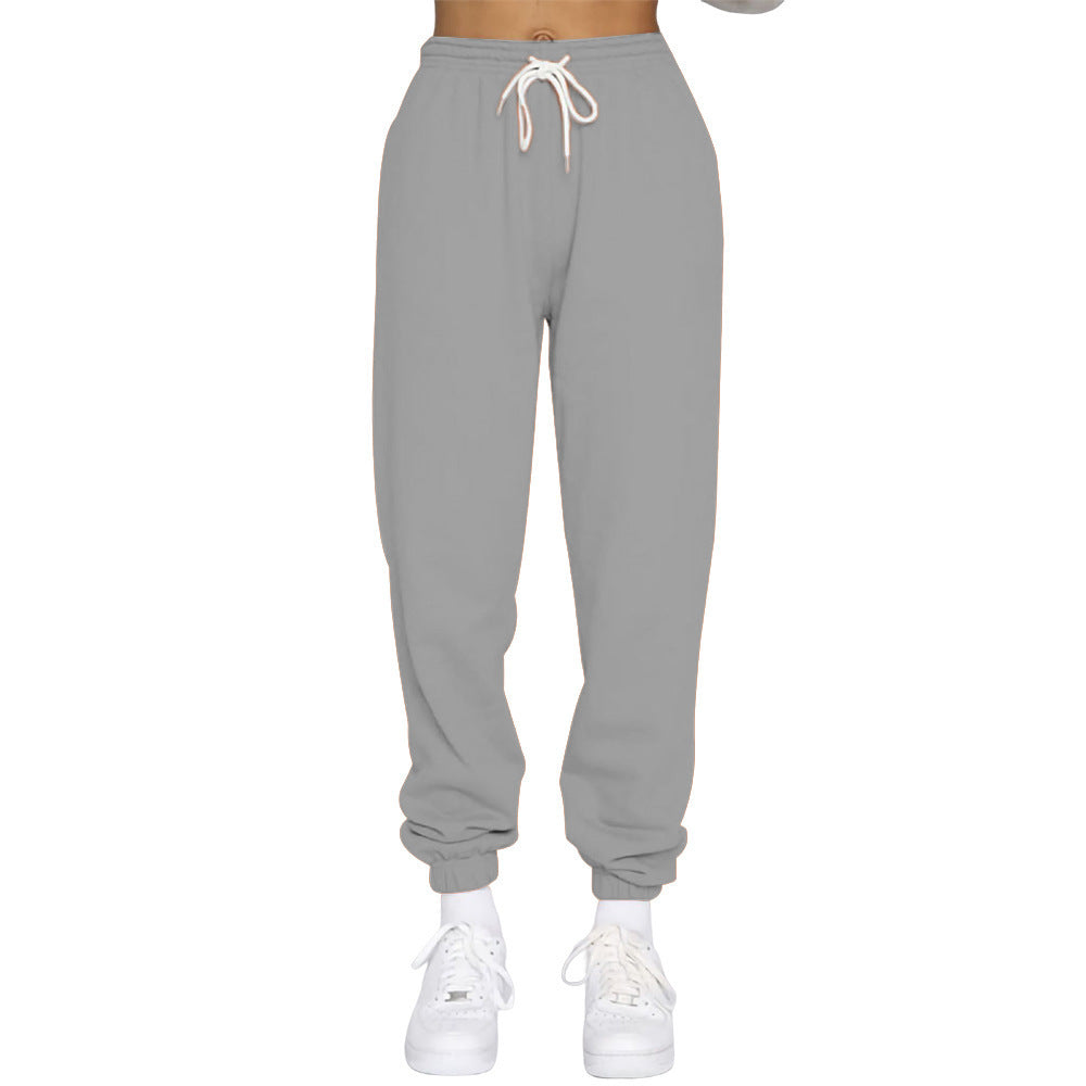 Damen nan High‑Waist Relax-Jogginghose mit elastischem Komfortbund, Kordelzug und gerippten Knöchelbündchen Shop Nory