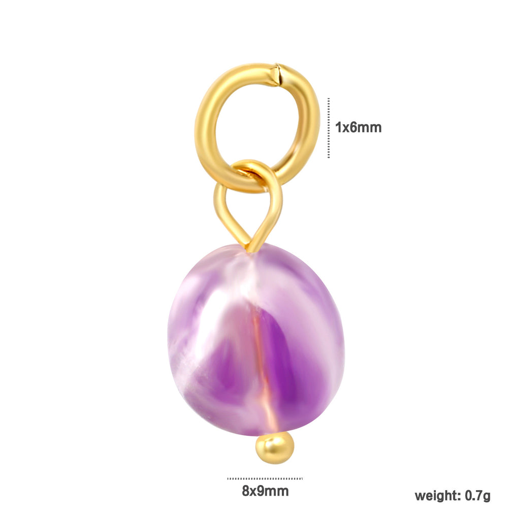 Damen Anhänger mit natürlichem Stein und goldenem Akzent Shop Nory