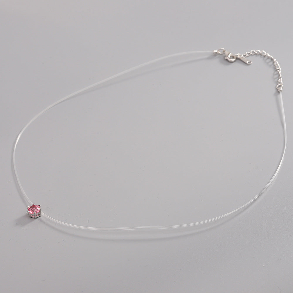 Damen Halskette mit funkelndem Kristallanhänger Shop Nory
