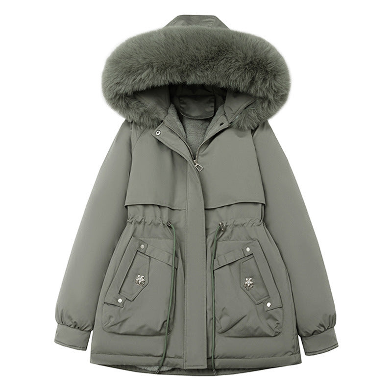 Damen nan taillierter Funktionsparka mit XXL-Kapuze, weichem Fleecefutter und multifunktionalen Pattentaschen Shop Nory