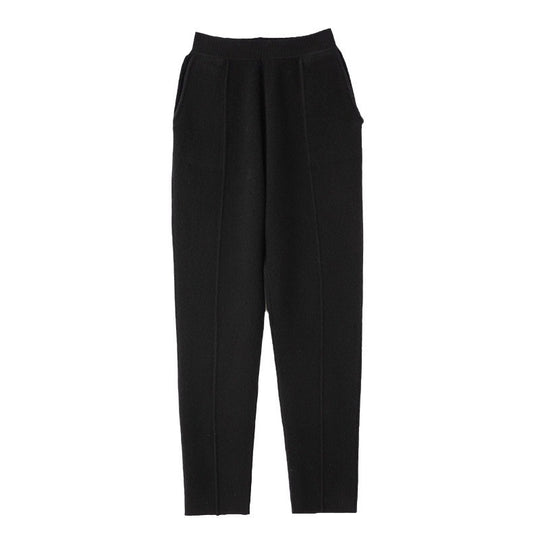 Damen Strickhose mit schmaler Beinform, elastischem Bund und Bügelfalte Shop Nory