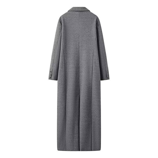 Damen Longline-Wollmantel mit Oversize-Schnitt, Reverskragen und seitlichen Schlitzen Shop Nory