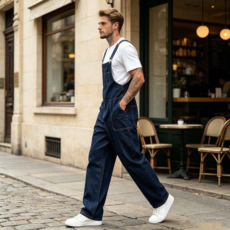Herren Modische Denim-Latzhose Shop Nory