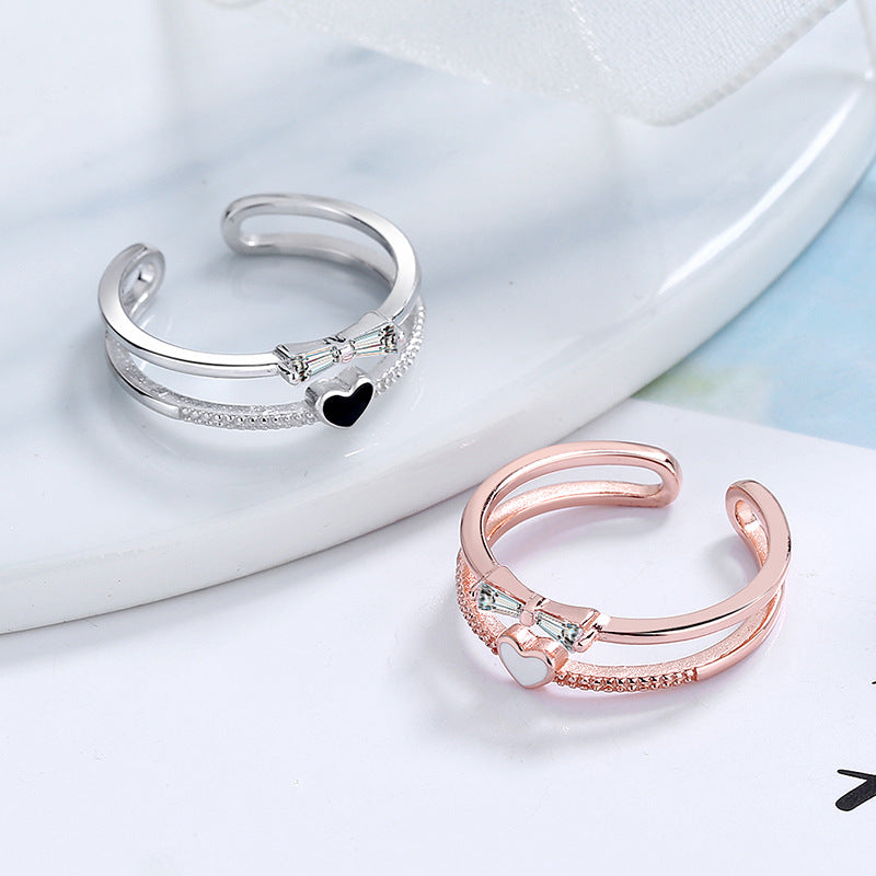 Damen Ring mit elegantem Schleifen- und Herzdesign Shop Nory