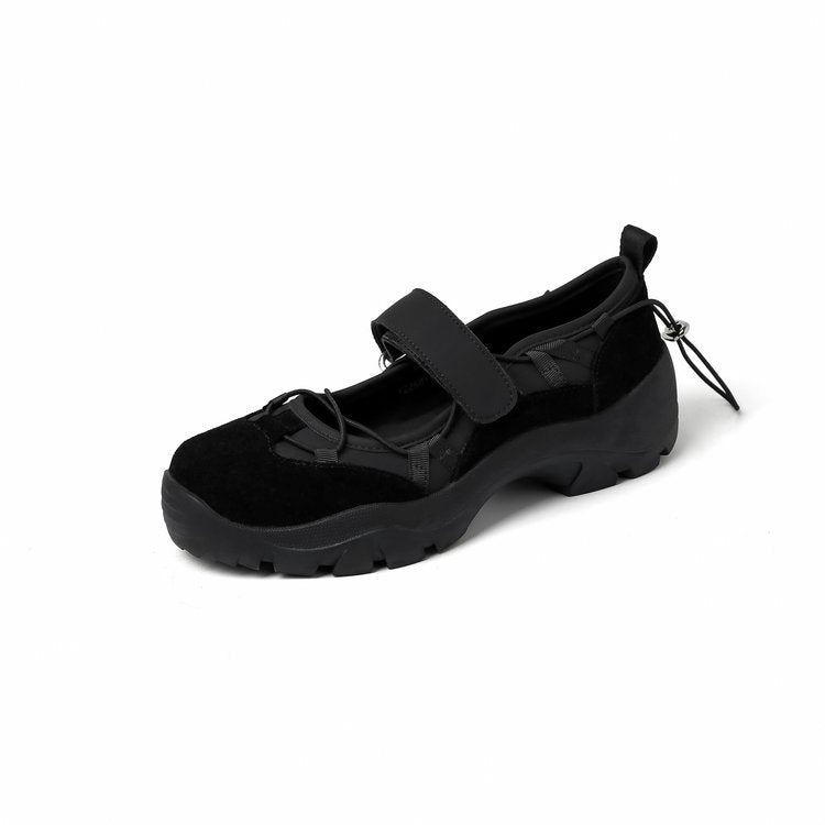 Damen Sportliche Ballerinas mit verstellbarem Riemen und rutschfester Sohle