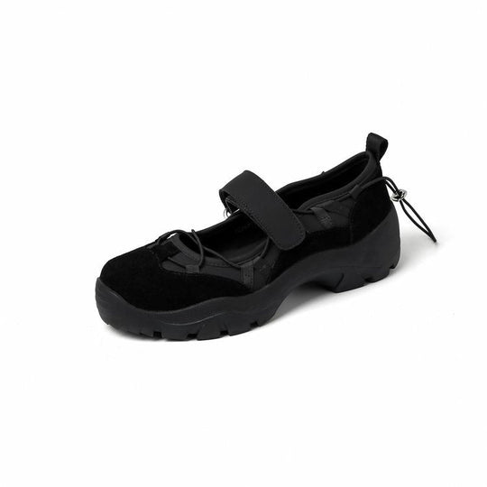 Damen Sportliche Ballerinas mit verstellbarem Riemen und rutschfester Sohle