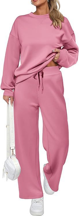 Damen nan zweiteiliges French-Terry Lounge-Set mit oversized Rundhals-Pullover und weitem Highwaist-Jogger Shop Nory