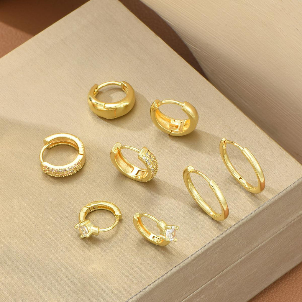 Damen Ohrstecker Set mit funkelnden Zirkonia und elegantem Design Shop Nory