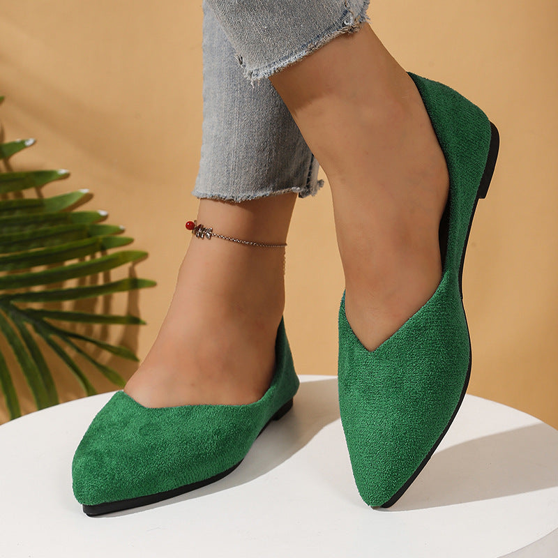 Damen elegante Ballerinas mit spitzer Zehenpartie und ultraleichter Sohlenkonstruktion