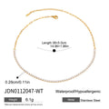 Damen elegante Halskette mit funkelnden Zirkonia aus Edelstahl Shop Nory