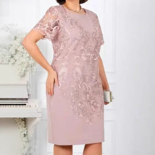 Damen Elegantes Kleid mit floraler Spitze