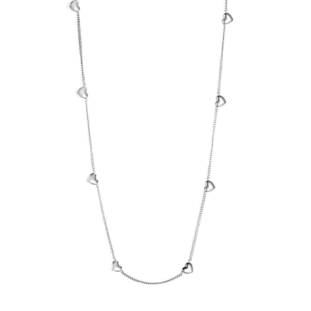 Damen Halskette mit herzförmigen Anhängern und eleganter Kettengestaltung Shop Nory
