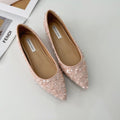 Damen elegante Spangen-Ballerinas mit funkelndem Pailletten-Akzent